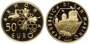 San Marino, Nuova Monetazione, 50 Euro 2007 ... 