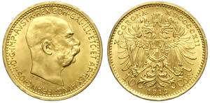Austria, Franz Joseph I, 10 Corona 1912, Au ... 