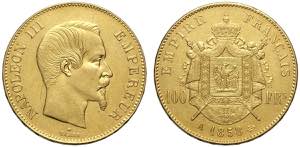 France, Napoleon III, 100 Francs 1858-A Au g ... 