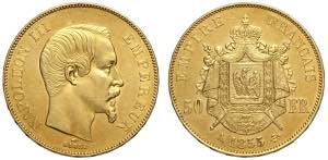 France, Napoleon III, 50 Francs 1855-A Au g ... 