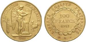 France, Modern Republic, 100 Francs 1911-A, ... 