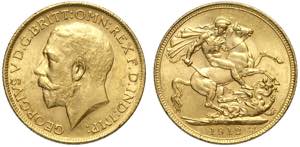 Great Britain, George V, Sovereign 1912, Au ... 