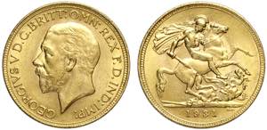 South Africa, George V, Sovereign 1931-SA, ... 