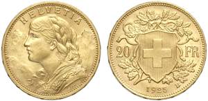 Switzerland, Confederation, 20 Francs 1925, ... 