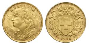 Switzerland, Confederation, 20 Francs ... 