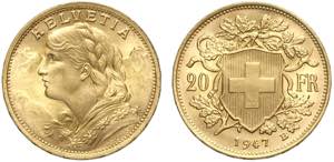 Switzerland, Confederation, 20 Francs 1947, ... 