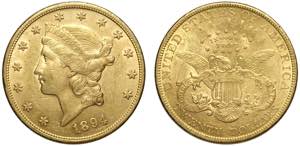 United States of America, 20 Dollars 1894, ... 