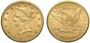 United States of America, 10 Dollars 1881, ... 