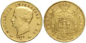Milano, Napoleone I Re dItalia, 40 Lire ... 