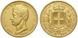 Savoia, Carlo Alberto, 100 Lire 1836 Genova, ... 