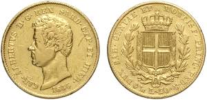 Savoia, Carlo Alberto, 20 Lire 1835 Genova, ... 