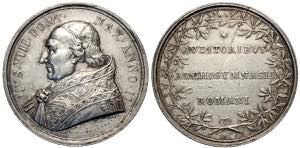 Roma, Pio VIII (1829-1830), medaglia premio ... 