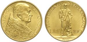 Roma, Pio XI (1929-1938), 100 Lire 1929, Au ... 