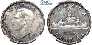 Canada, George V (1910-1936)I, Dollar 1947 ... 