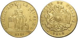 Chile, Republic (1818-), 8 Escudos 1849-ML, ... 