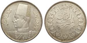 Egypt, Farouk (1936-1952), 20 Piastres 1939, ... 