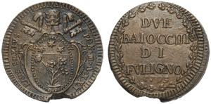 Foligno, Pio VI (1775-1799), 2 Baiocchi 1795 ... 