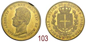 Savoia - Carlo Alberto - 20 Lire 1836 - oro ... 