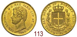 Savoia - Carlo Alberto - 20 Lire 1845 Genova ... 