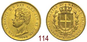  Savoia - Carlo Alberto - 20 Lire 1845 ... 