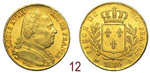 France - Louis XVIII - 20 Francs 1814 A - ... 
