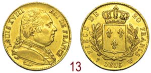 France - Louis XVIII - 20 Francs 1815 W - ... 