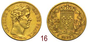 France - Charles X - 20 Francs 1828 A - oro ... 