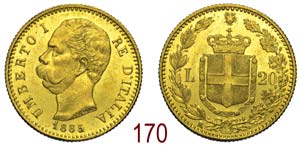 Regno dItalia - Umberto I - 20 Lire 1885 - ... 
