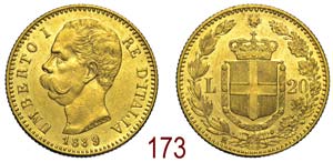 Regno dItalia - Umberto I - 20 Lire 1889 - ... 