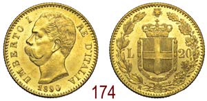 Regno dItalia - Umberto I - 20 Lire 1890 - ... 