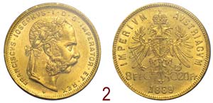 Austria - Franz Joseph I - 20 Francs 1889 - ... 