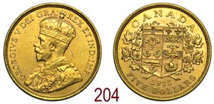 Canada - George V - 5 Dollars 1913 - oro - ... 