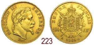 France - Napoleon III - 100 Francs 1869 A - ... 