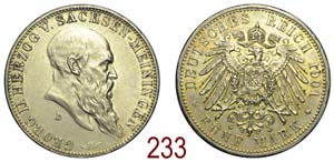 Germany - Sachsen-Meiningen - 5 Mark 1901 - ... 