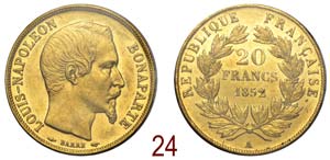 France - Napoleon III - 20 Francs 1858 A - ... 