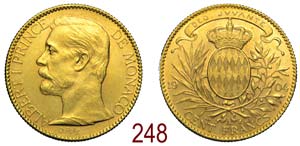 Monaco - Albert I - 100 Francs 1904 A - oro ... 