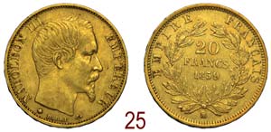 France - Napoleon III - 20 Francs 1859 BB - ... 
