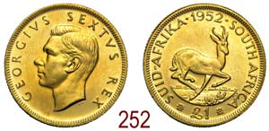 South Africa - George VI - Pound 1952 - oro ... 