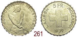 Switzerland - 5 Francs Laupen 1939 - rara ... 