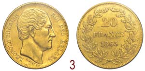 Belgium - Leopold I - 20 Francs 1865 - ... 