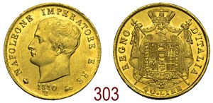 Milano - Napoleone I - 40 Lire 1810 - oro - ... 
