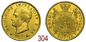Milano - Napoleone I - 40 Lire 1814 - oro - ... 