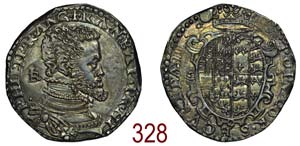 Napoli - Filippo II 1554-1598 - mezzo Ducato ... 