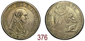 Roma - Innocenzo X 1644-1655 - Piastra anno ... 