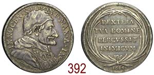 Roma - Innocenzo XI - Piastra 1684 - argento ... 