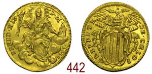 Roma - Benedetto XIV - Zecchino 1742 - oro ... 