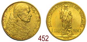 Roma - Pio XI - 100 Lire 1936 - oro - ... 