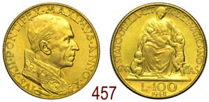 Roma - Pio XII - 100 Lire 1948 - Rara oro - ... 