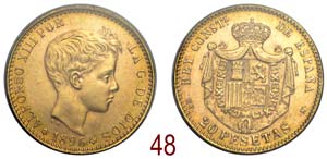 Spain - Alfonso XIII - 20 Pesetas 1896 - ... 