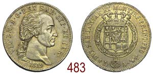 Savoia - Vittorio Emanuele I - 5 Lire 1819 - ... 